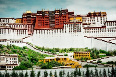 Potala Sarayı zaman atlamalı. Dalai lama yer. Lhasa, Tibet