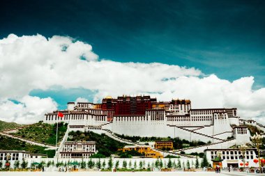 Potala Sarayı zaman atlamalı. Dalai lama yer. Lhasa, Tibet