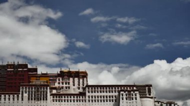 Potala Sarayı zaman atlamalı. Dalai lama yer. Lhasa, Tibet
