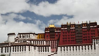 Potala Sarayı zaman atlamalı. Dalai lama yer. Lhasa, Tibet