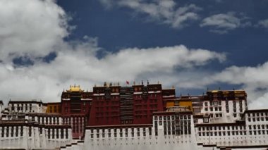 Potala Sarayı zaman atlamalı. Dalai lama yer. Lhasa, Tibet