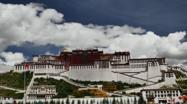 Potala Sarayı zaman atlamalı. Dalai lama yer. Lhasa, Tibet