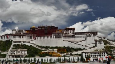 Potala Sarayı zaman atlamalı. Dalai lama yer. Lhasa, Tibet