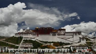 Potala Sarayı zaman atlamalı. Dalai lama yer. Lhasa, Tibet