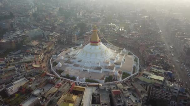 Stupa Bodhnath Kathmandu, Nepál - 2017. október 26. — Stock videók