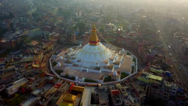 Stupa Bodhnath Kathmandu, Nepál - 26. října 2017 — Stock video