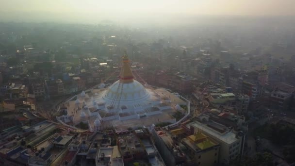 Stupa Bodhnath加德满都- 2017年10月26日 — 图库视频影像