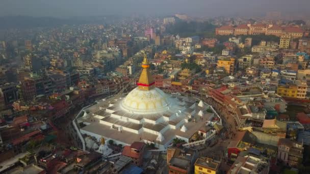 Stupa Bodhnath Kathmandu, Nepal - 26 de outubro de 2017 — Vídeo de Stock