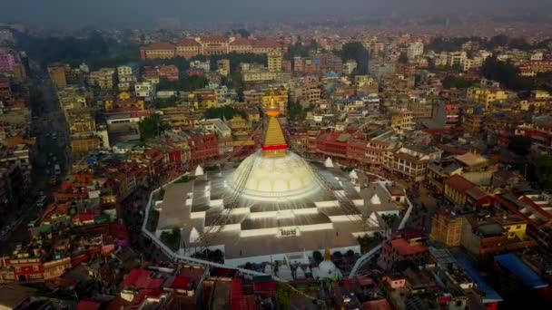 Stupa Bodhnath Kathmandu, Nepál - 26. října 2017 — Stock video