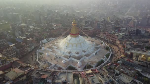 Stupa Bodhnath Katmandu, Nepal - 26 października 2017 — Wideo stockowe