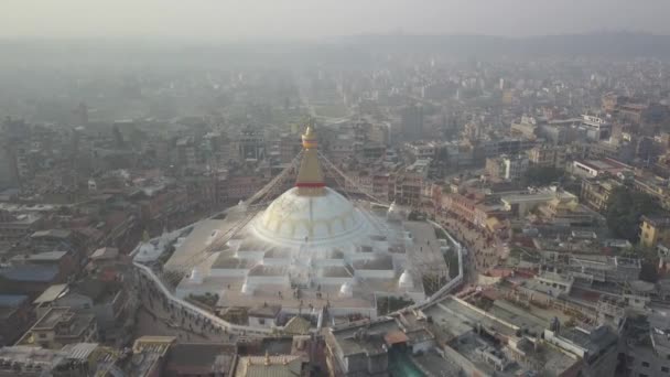 Stupa Bodhnath Kathmandu, Nepal - 26 de outubro de 2017 — Vídeo de Stock