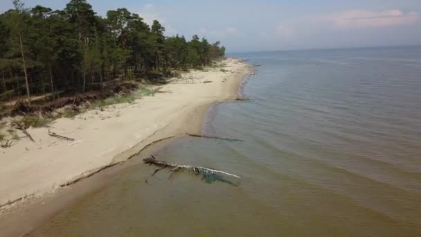 Cape Kolka, Baltık Denizi, Letonya hava görünümünü — Stok video