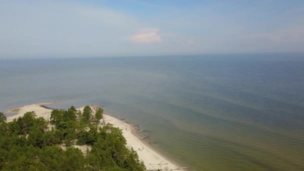 Cape Kolka, Baltık Denizi, Letonya hava görünümünü — Stok video