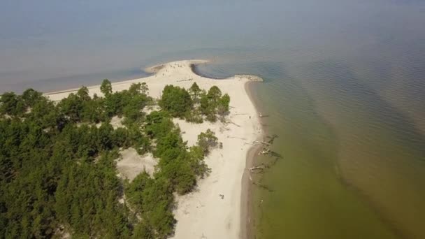 Vista aérea del cabo Kolka, Mar Báltico, Letonia — Vídeos de Stock