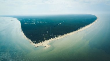 Cape Kolka, Baltık Denizi, Letonya hava görünümünü