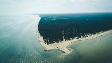 Cape Kolka, Baltık Denizi, Letonya hava görünümünü
