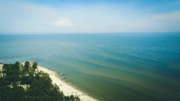 Cape Kolka, Baltık Denizi, Letonya hava görünümünü — Stok fotoğraf