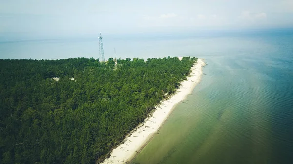 Vue aérienne du cap Kolka, mer Baltique, Lettonie — Photo