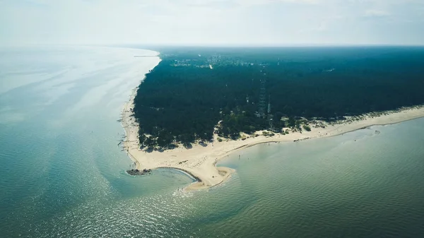 Vue aérienne du cap Kolka, mer Baltique, Lettonie — Photo