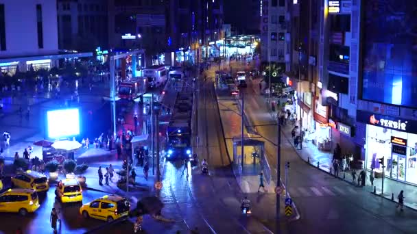 Antalya, Turquía - 17 de agosto de 2018: Vídeo de luces de ciudad nocturna. Antalya, Turquía, 17 de agosto de 2018 — Vídeos de Stock