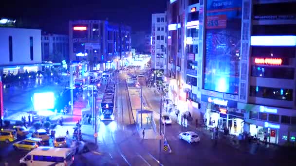 Antalya, Turquía - 17 de agosto de 2018: Vídeo de luces de ciudad nocturna. Antalya, Turquía, 17 de agosto de 2018 — Vídeos de Stock