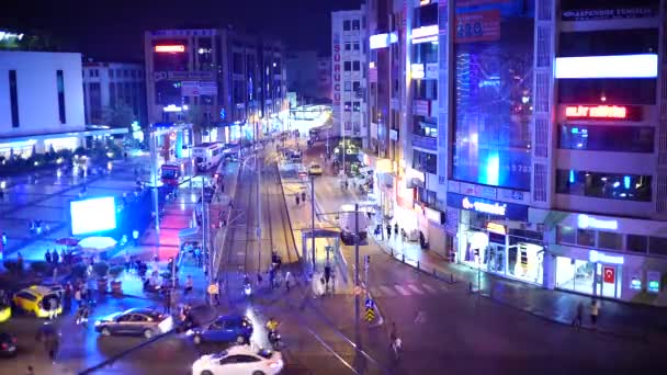 Antalya Turquia Agosto 2018 Noite Luzes Cidade Vídeo Antalya Turquia — Vídeo de Stock