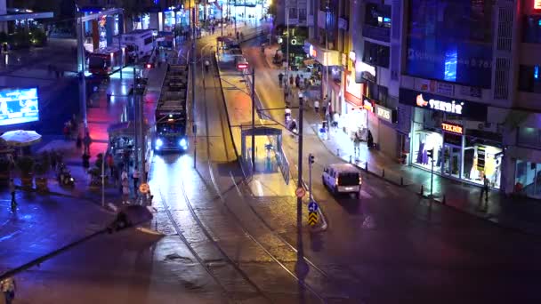 Antalya, Turquía - 17 de agosto de 2018: Vídeo de luces de ciudad nocturna. Antalya, Turquía, 17 de agosto de 2018 — Vídeos de Stock