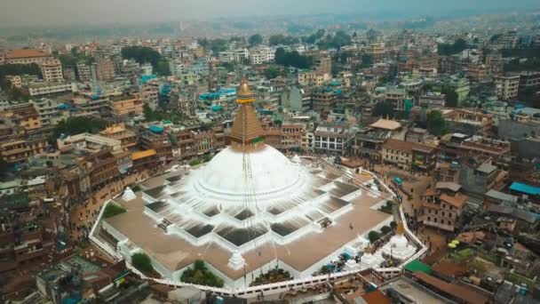 Stupa Bodhnath 카트만두, 네팔-2018 년 10 월 12 일 — 비디오