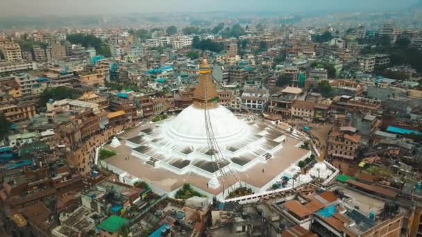 仏舎利塔 Bodhnath カトマンズ、ネパール - 2018 年 10 月 12 日 — ストック動画