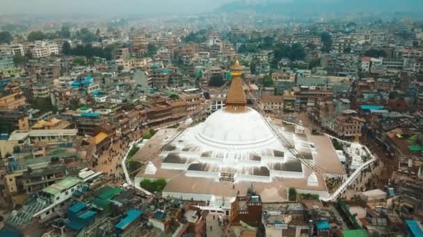 Stúpa Bodhnath Kathmandu, Nepál - 12. října 2018 — Stock video