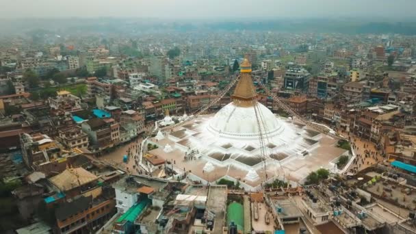 Stupa Bodhnath Katmandu, Nepal - 12 października 2018 r. — Wideo stockowe