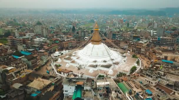 Stoepa Bouddhanath Kathmandu, Nepal - oktober 12, 2018 — Stockvideo