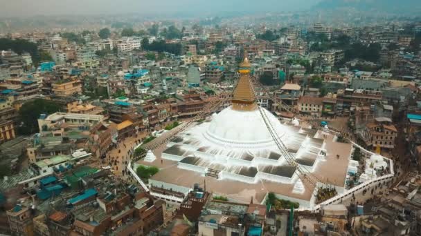 Stupa Bodhnath Katmandu, Nepal - 12 października 2018 r. — Wideo stockowe