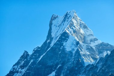 Machapuchare dağın Fishtail Himalayalar aralığı Nepal