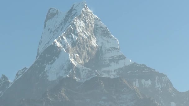 Annapurna Området Sunrise Ovan Berg Dalen Himalaya Bergen Mardi Himal — Stockvideo