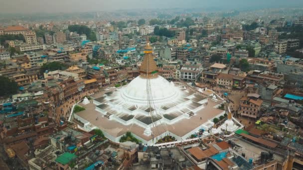 Stoepa Bouddhanath Kathmandu, Nepal - oktober 12, 2018 — Stockvideo