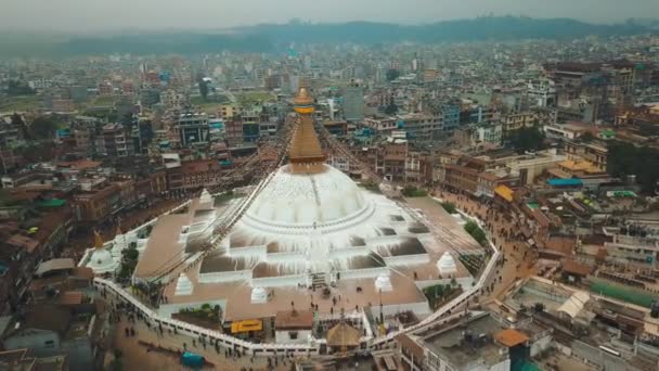 Stupa Bodhnath Kathmandu, Nepal - October 12, 2018 — Stock Video