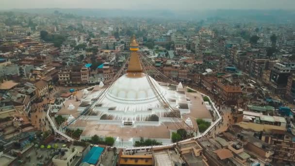 Sztúpa Bodhnath Kathmandu, Nepál - 2018. október 12. — Stock videók