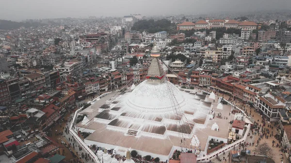 Stoepa Bouddhanath Kathmandu, Nepal - oktober 12, 2018 — Stockfoto