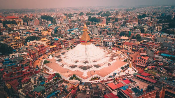 Stoepa Bouddhanath Kathmandu, Nepal - oktober 12, 2018 — Stockfoto