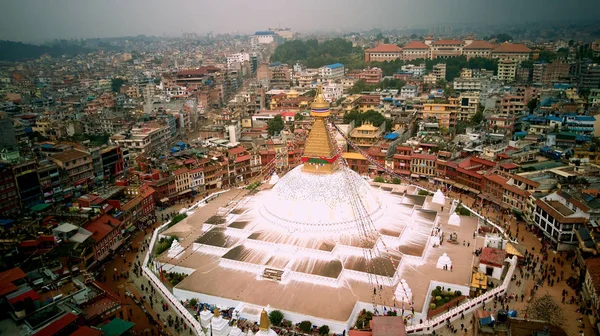 Stupa Boeddhistische tempel Bouddhanath Kathmandu, Nepal, 12 oktober 2018 — Stockfoto