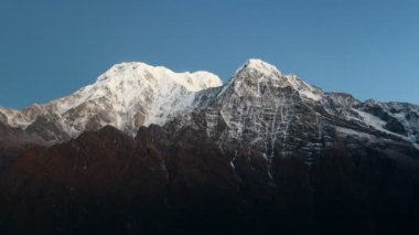 Annapurna Güney tepe ve pass Himalaya dağlarında Annapurna bölge, Nepal