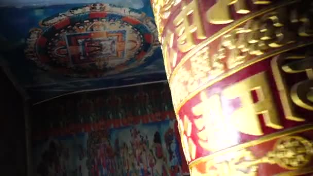 Buddhist mantras for prayer Tibet sanscrit — Stock Video