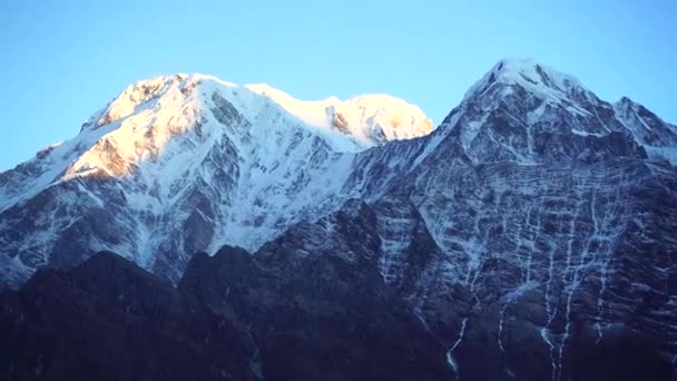 Annapurna Süd 7219M Himalaya Gebirge Mardi Himal Trek Nepal — Stockvideo