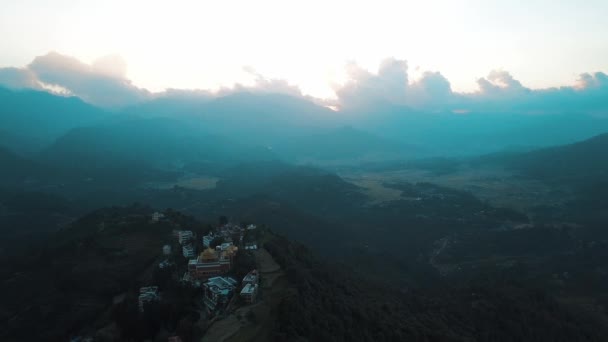 Thrangu Tashi Yangtse Manastırı Namo Buda Bir Dron Mavic Hava — Stok video