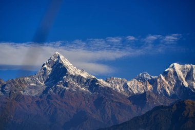 Machapuchare dağın Fishtail Himalayalar aralığı Nepal