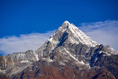 Machapuchare dağın Fishtail Himalayalar aralığı Nepal