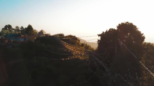 Thrangu Tashi Yangtse Monastère Namo Buddha Est Des Sites Pèlerinage — Video