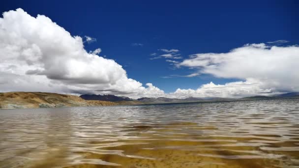 Montanha Lago Manasarovar Himalaia Tibete — Vídeo de Stock