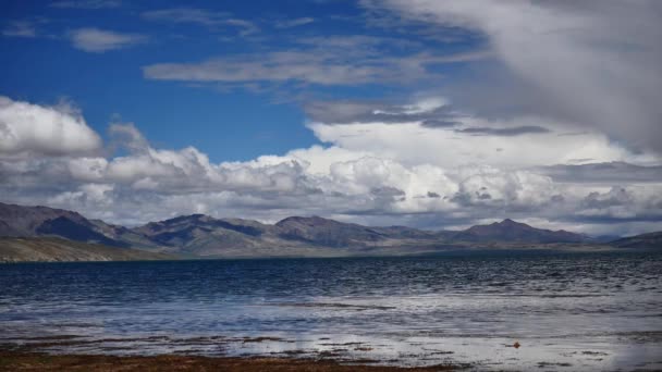 Montaña Lago Manasarovar Himalaya Tíbet — Vídeos de Stock